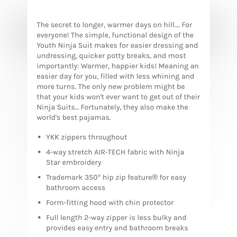 Airblaster Youth S 6-8 Ninja Suit One Piece Camouflage Realtree Camo Base Layer - Picture 7 of 8